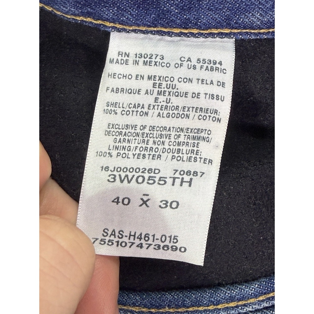 Wrangler Riggs‎ Workwear Jeans Mens 40x30 Blue Denim Fleece Lined Thermal Pants - Picture 9 of 10